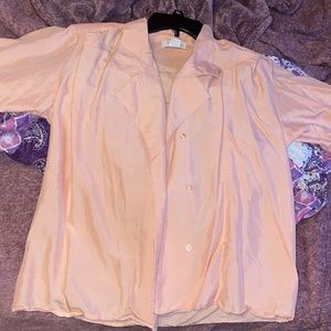Silk Peach ButtonUp